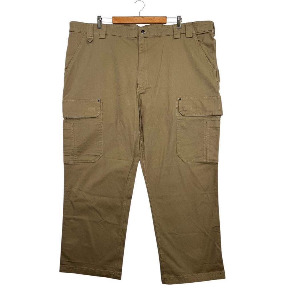 Duluth Trading Carpenter Pants Mens 48x32 Tan Work Flex Fire Hose Cargo Utility
